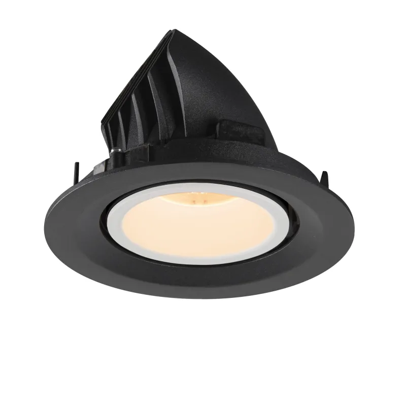 NUMINOS® GIMBLE M, encastré de plafond intérieur, 55 deg , noir/blanc, LED, 17,5W, 2700K