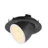 NUMINOS® GIMBLE M, encastré de plafond intérieur, 55 deg , noir/blanc, LED, 17,5W, 3000K