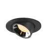 NUMINOS® GIMBLE S, encastré de plafond intérieur, 20 deg , noir/chrome, LED, 8,6W, 3000K