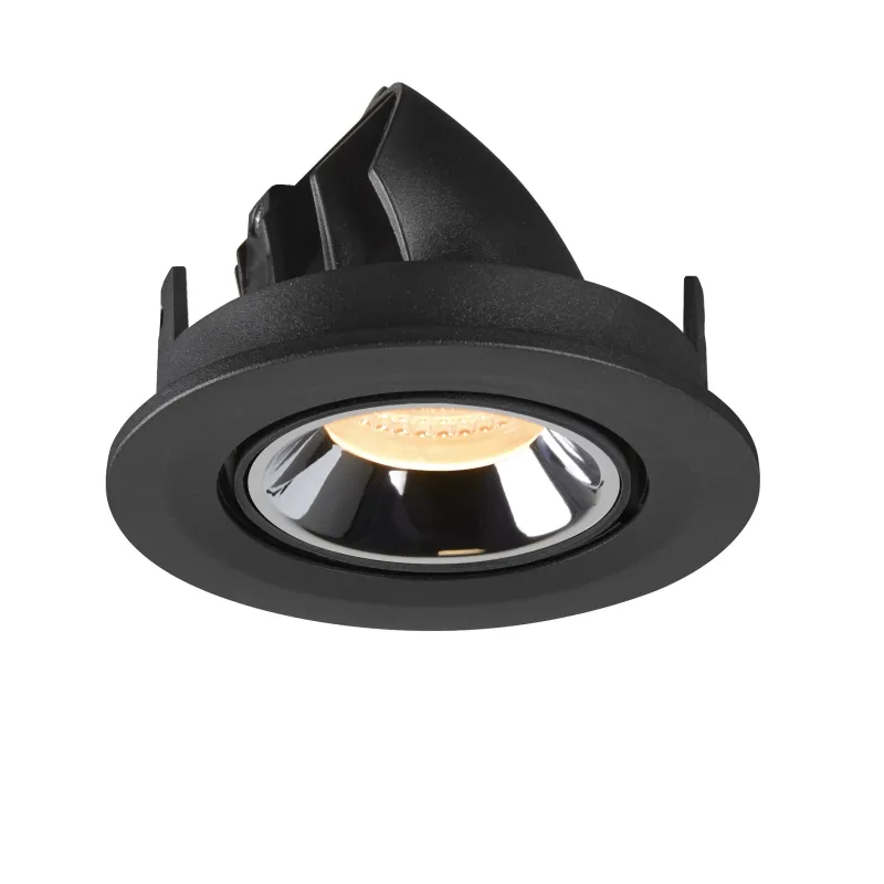 NUMINOS® GIMBLE S, encastré de plafond intérieur, 20 deg , noir/chrome, LED, 8,6W, 3000K