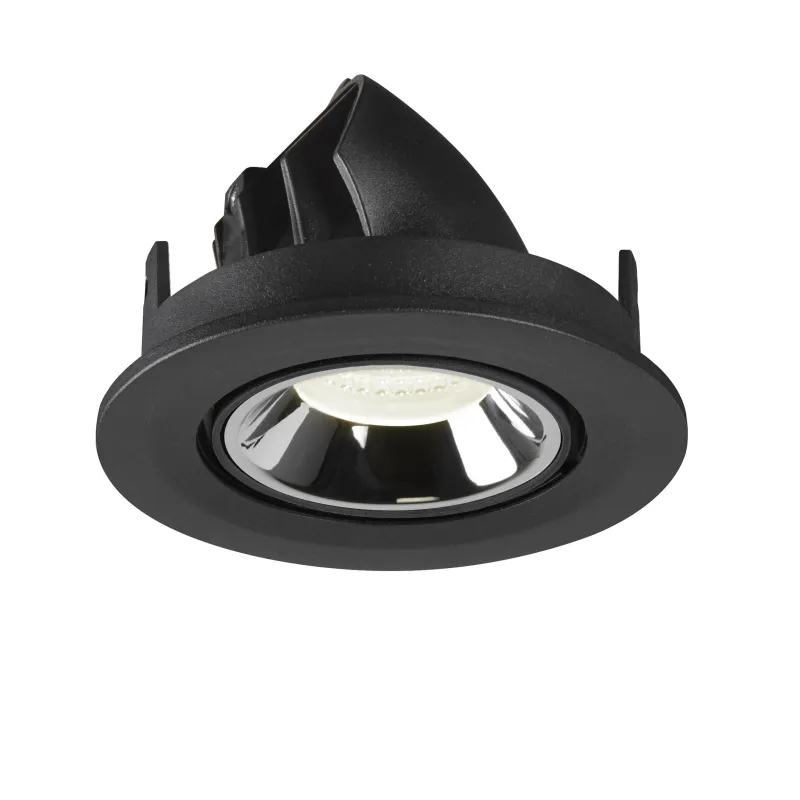 NUMINOS® GIMBLE S, encastré de plafond intérieur, 20 deg , noir/chrome, LED, 8,6W, 4000K