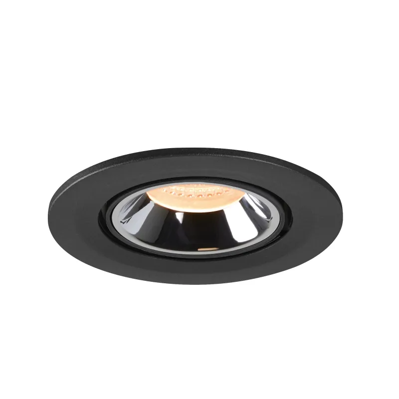 NUMINOS® GIMBLE S, encastré de plafond intérieur, 40 deg , noir/chrome, LED, 8,6W, 2700K