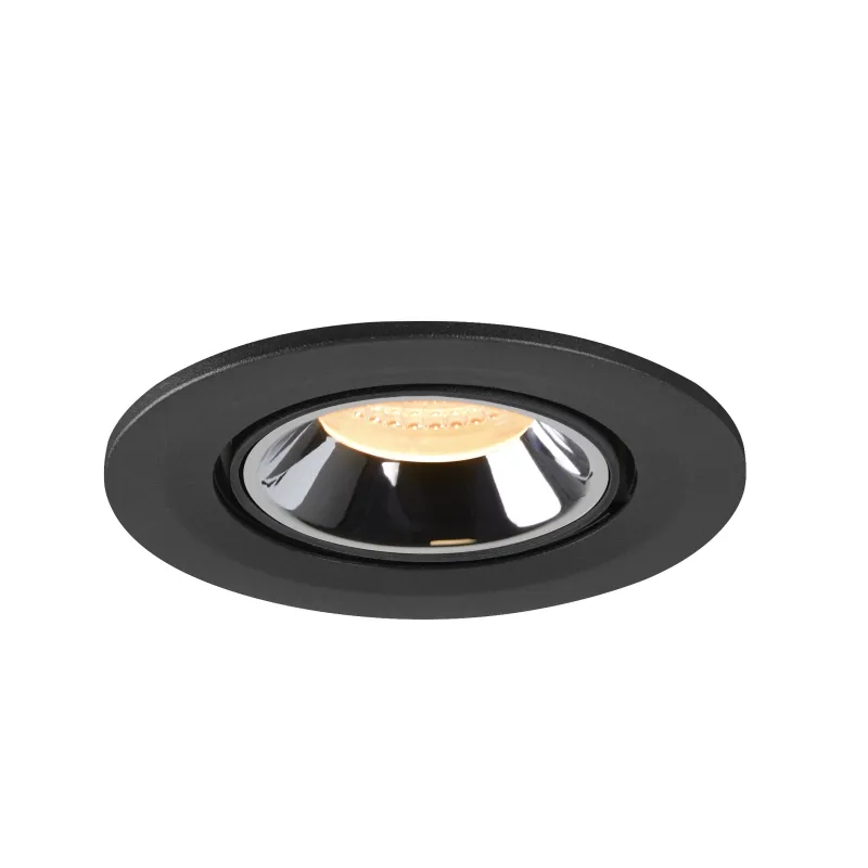 NUMINOS® GIMBLE S, encastré de plafond intérieur, 40 deg , noir/chrome, LED, 8,6W, 3000K