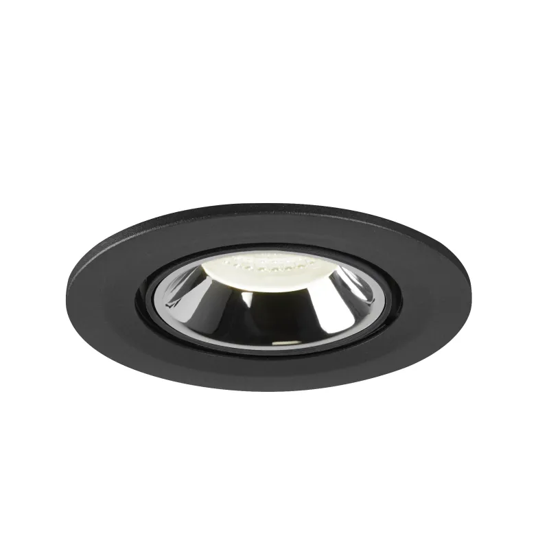 NUMINOS® GIMBLE S, encastré de plafond intérieur, 55 deg , noir/chrome, LED, 8,6W, 4000K