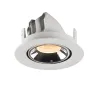 NUMINOS® GIMBLE XS, encastré de plafond intérieur, 20 deg , blanc/chrome, LED, 7W, 2700K