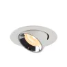NUMINOS® GIMBLE XS, encastré de plafond intérieur, 20 deg , blanc/chrome, LED, 7W, 3000K