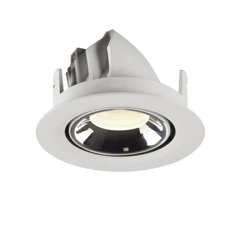 NUMINOS® GIMBLE XS, encastré de plafond intérieur, 20 deg , blanc/chrome, LED, 7W, 4000K