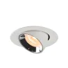 NUMINOS® GIMBLE XS, encastré de plafond intérieur, 40 deg , blanc/chrome, LED, 7W, 2700K