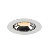 NUMINOS® GIMBLE XS, encastré de plafond intérieur, 40 deg , blanc/chrome, LED, 7W, 2700K