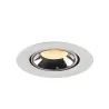 NUMINOS® GIMBLE XS, encastré de plafond intérieur, 40 deg , blanc/chrome, LED, 7W, 3000K