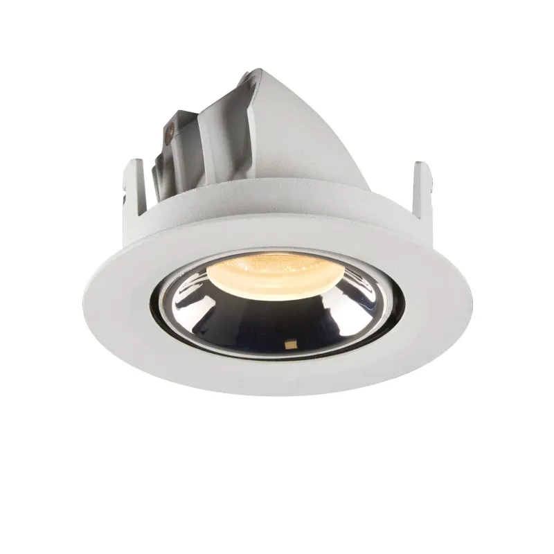 NUMINOS® GIMBLE XS, encastré de plafond intérieur, 40 deg , blanc/chrome, LED, 7W, 3000K