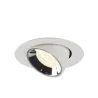 NUMINOS® GIMBLE XS, encastré de plafond intérieur, 40 deg , blanc/chrome, LED, 7W, 4000K