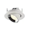NUMINOS® GIMBLE XS, encastré de plafond intérieur, 40 deg , blanc/chrome, LED, 7W, 4000K