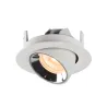 NUMINOS® GIMBLE XS, encastré de plafond intérieur, 55 deg , blanc/chrome, LED, 7W, 2700K