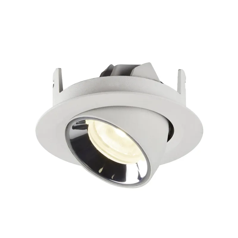 NUMINOS® GIMBLE XS, encastré de plafond intérieur, 55 deg , blanc/chrome, LED, 7W, 4000K