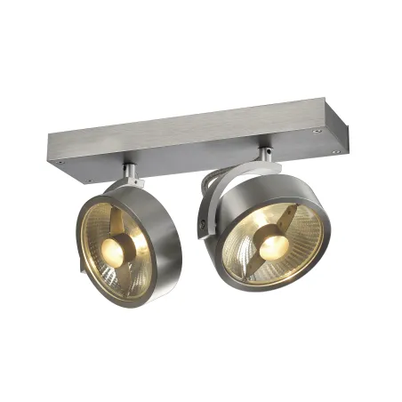 KALU, applique et plafonnier intérieur, double, alu brossé, GU10/QPAR111, 2x 75W max
