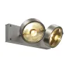 KALU, applique et plafonnier intérieur, double, alu brossé, GU10/QPAR111, 2x 75W max