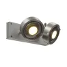 KALU, applique et plafonnier intérieur, double, alu brossé, GU10/QPAR111, 2x 75W max