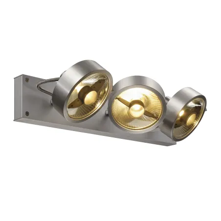 KALU, applique et plafonnier intérieur, triple, alu brossé, GU10/QPAR111, 3x 75W max