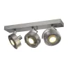 KALU, applique et plafonnier intérieur, triple, alu brossé, GU10/QPAR111, 3x 75W max
