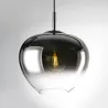 PANTILO CONVEX 29, suspension intérieure, chrome, E27, 40W max, câble nu sans patère
