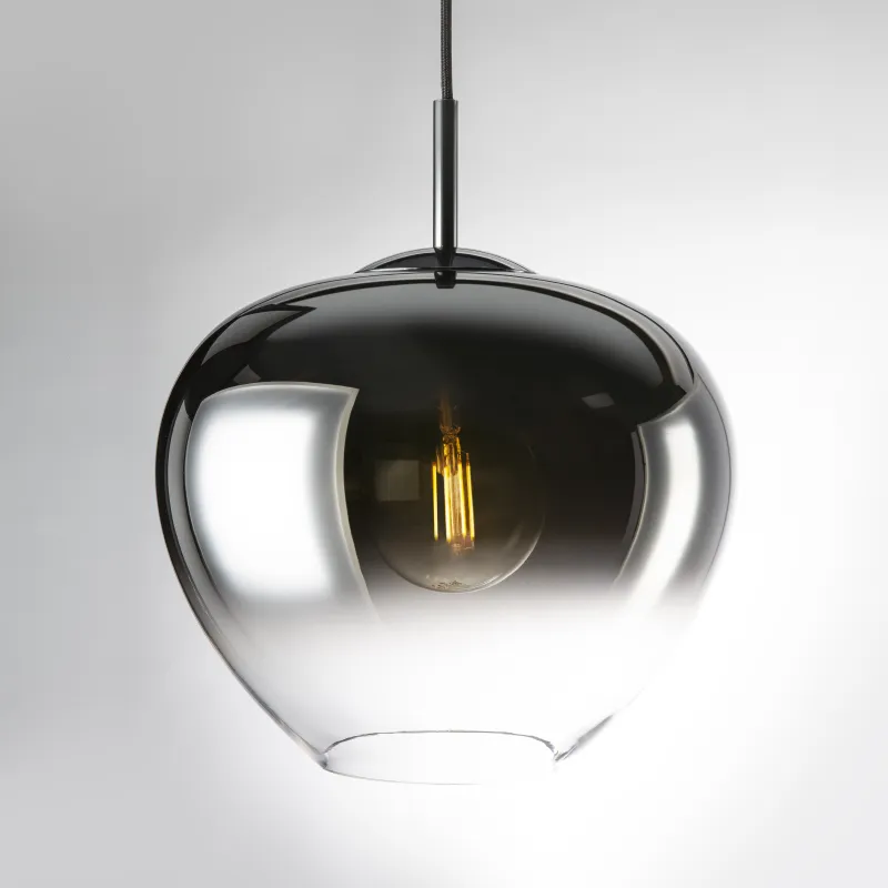 PANTILO CONVEX 29, suspension intérieure, chrome, E27, 40W max, câble nu sans patère