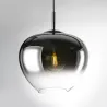 PANTILO CONVEX 29, suspension intérieure, chrome, E27, 40W max, câble nu sans patère