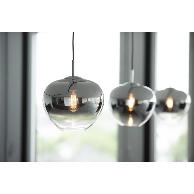 PANTILO CONVEX 29, suspension intérieure, chrome, E27, 40W max, câble nu sans patère