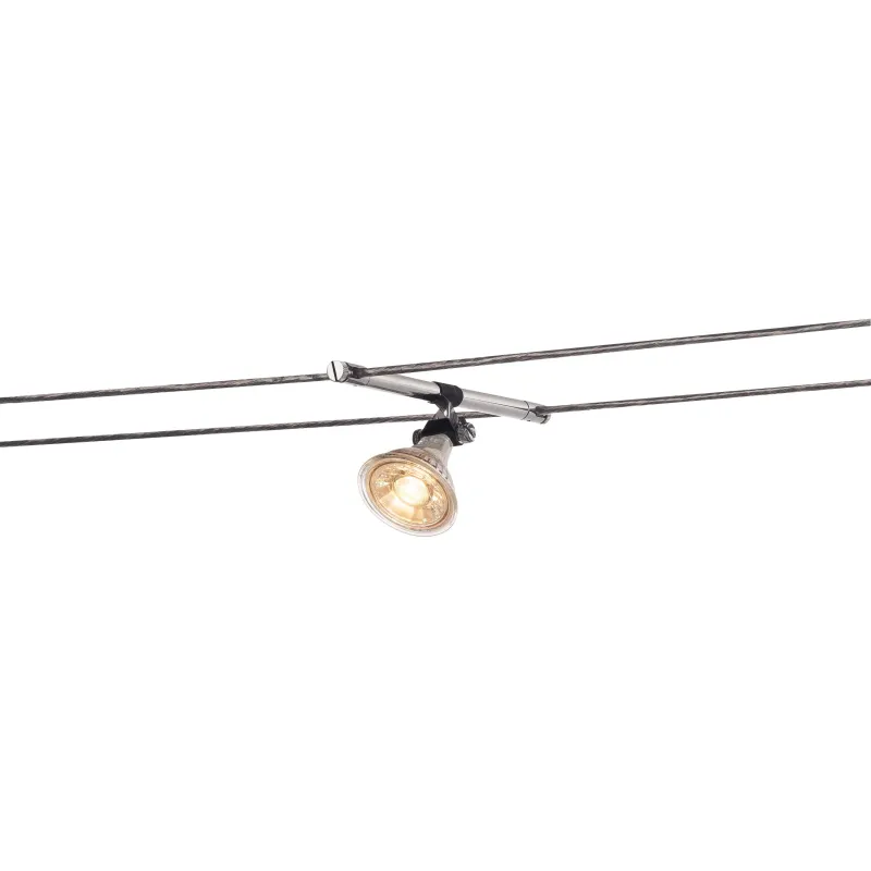 COSMIC, spot pour câble tendu T.B.T. TENSEO intérieur, chrome, GX5.3/QR-C51, 35W max