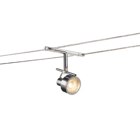 SALUNA, spot pour câble tendu T.B.T. TENSEO intérieur, chrome, GX5.3/QR-C51, 35W max