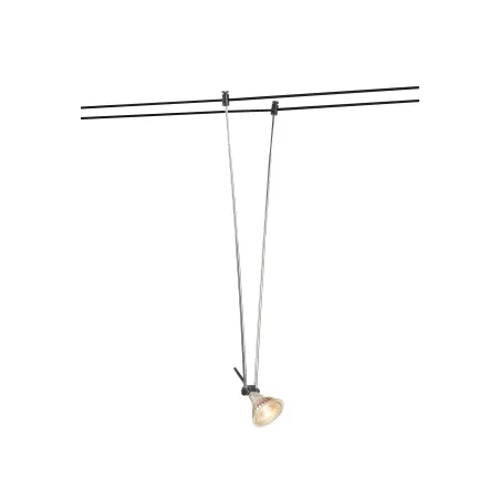 TELESKOP, spot pour câble tendu T.B.T. TENSEO intérieur, noir, GX5.3/QR-C51, 20W max