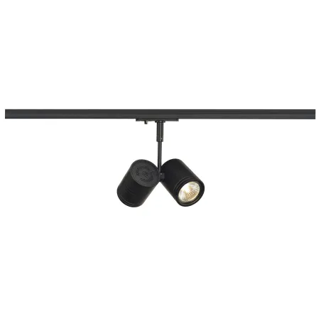BIMA, spot pour rail 1 allumage intérieur, double, noir mat, GU10/QPAR51, 2x 50W max