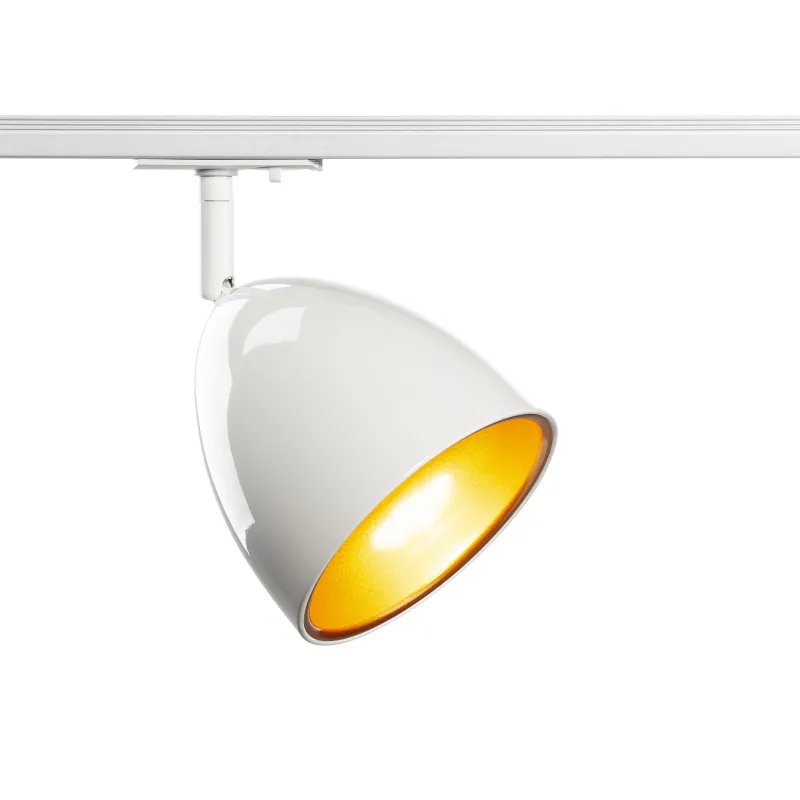 PARA CONE 14, spot pour rail 1 allumage intérieur, blanc laqué, GU10/QPAR51, 25W max