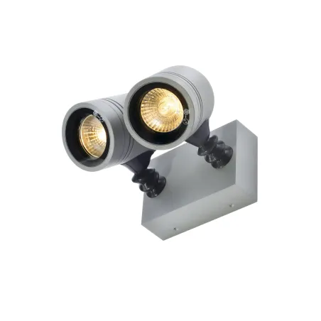 MYRA, applique et plafonnier extérieur, double, gris, GU10/QPAR51, 2x 50W max, IP55