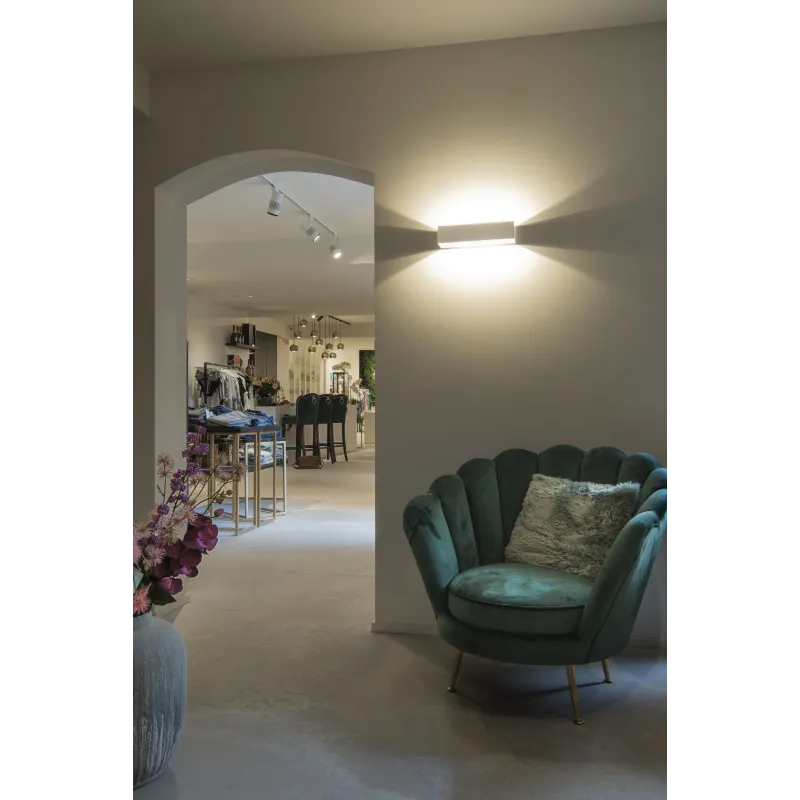 LOGS IN L, applique intérieure, rectangulaire, alu/blanc, LED, 17W, 3000K, variable