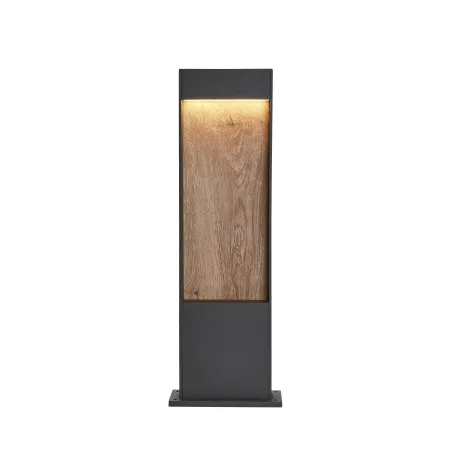FLATT 65, borne extérieure, anthracite/imitation bois, LED, 9,7W, 3000K/4000K, IP65