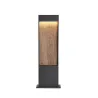 FLATT 65, borne extérieure, anthracite/imitation bois, LED, 9,7W, 3000K/4000K, IP65