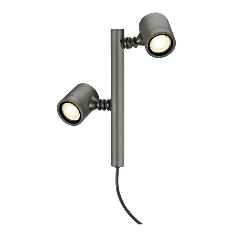 MYRA SPOT, borne à composer extérieure, double, anthracite, GU10, 2x 4,5W max, IP44