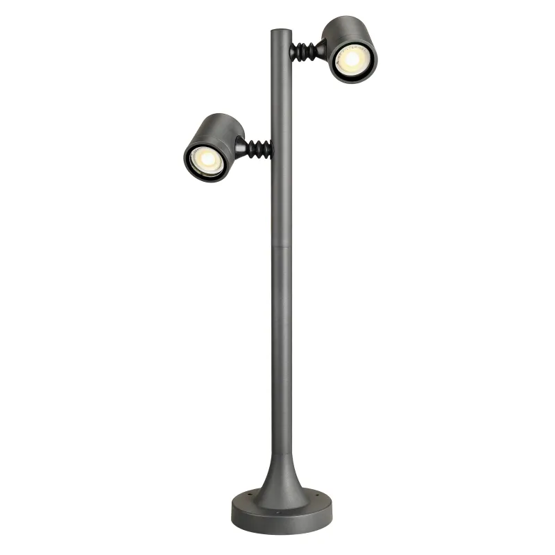 MYRA SPOT, borne à composer extérieure, double, anthracite, GU10, 2x 4,5W max, IP44