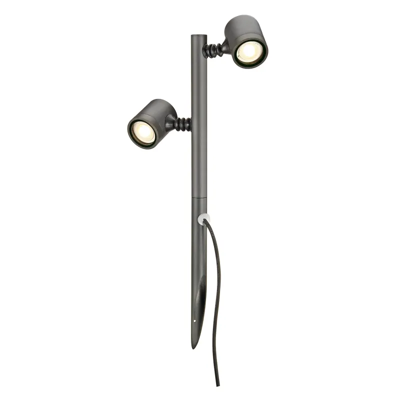 MYRA SPOT, borne à composer extérieure, double, anthracite, GU10, 2x 4,5W max, IP44