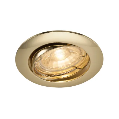 PIKA, encastré de plafond intérieur, rond, orientable, laiton, GU10/QPAR51, 50W max