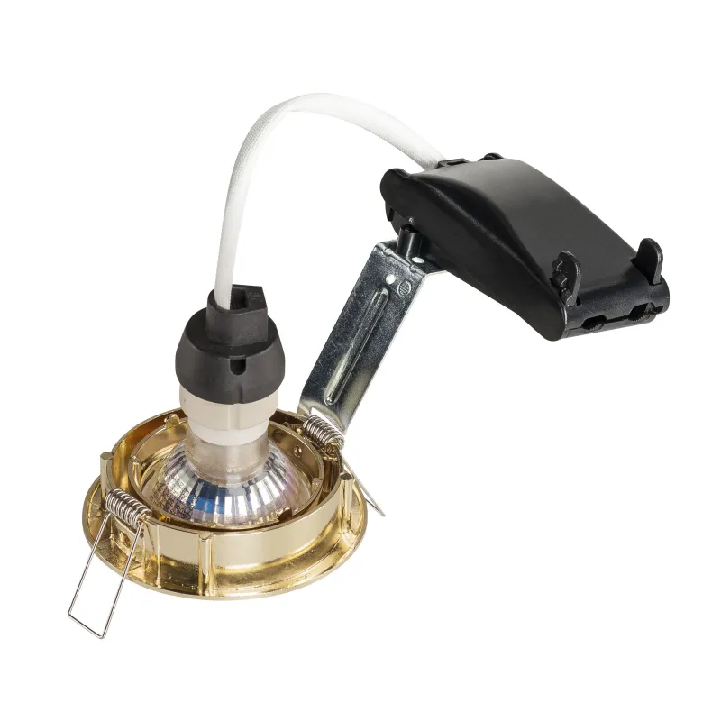 PIKA, encastré de plafond intérieur, rond, orientable, laiton, GU10/QPAR51, 50W max