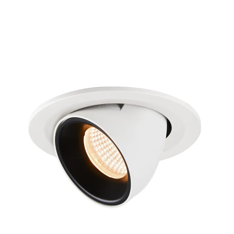 NUMINOS® GIMBLE S, encastré de plafond intérieur, 20 deg , blanc/noir, LED, 8,6W, 2700K
