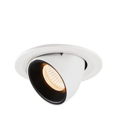 NUMINOS® GIMBLE S, encastré de plafond intérieur, 20 deg , blanc/noir, LED, 8,6W, 2700K