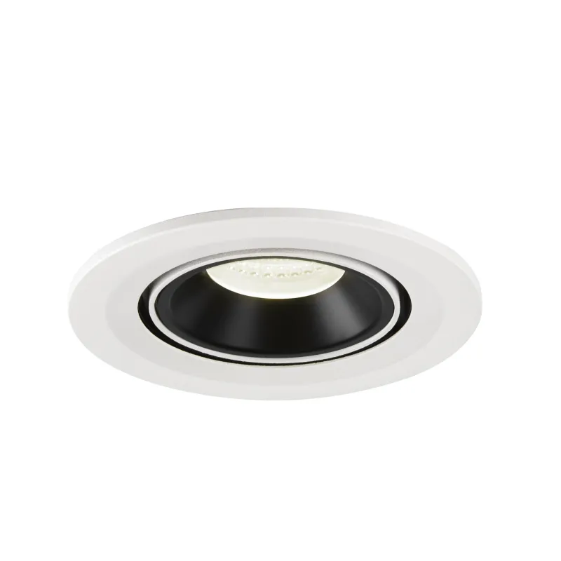 NUMINOS® GIMBLE S, encastré de plafond intérieur, 20 deg , blanc/noir, LED, 8,6W, 4000K