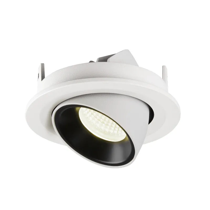 NUMINOS® GIMBLE S, encastré de plafond intérieur, 20 deg , blanc/noir, LED, 8,6W, 4000K