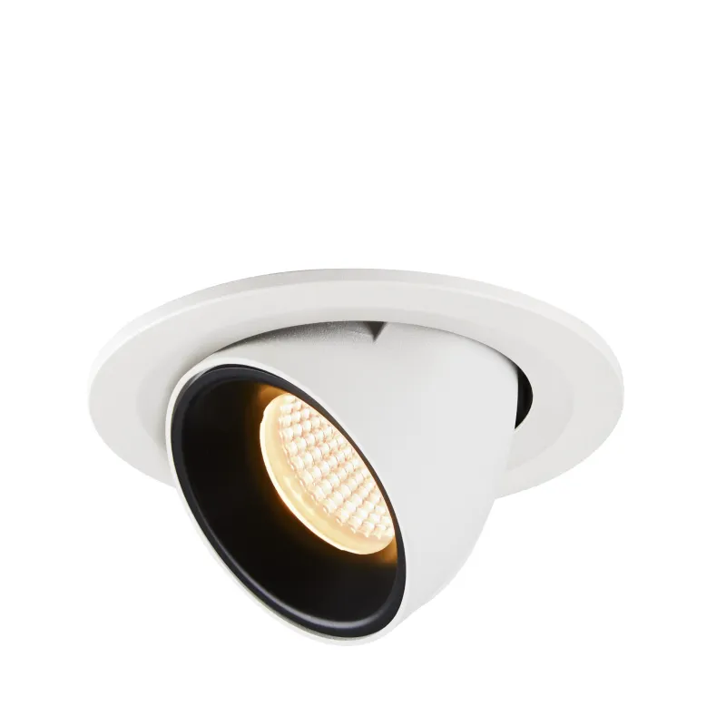 NUMINOS® GIMBLE S, encastré de plafond intérieur, 40 deg , blanc/noir, LED, 8,6W, 3000K