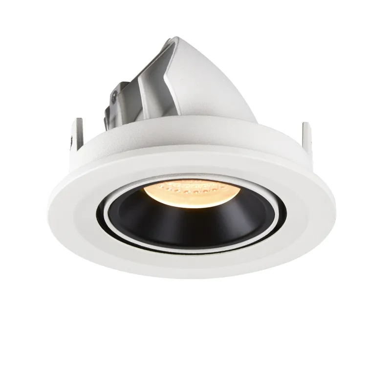 NUMINOS® GIMBLE S, encastré de plafond intérieur, 40 deg , blanc/noir, LED, 8,6W, 3000K