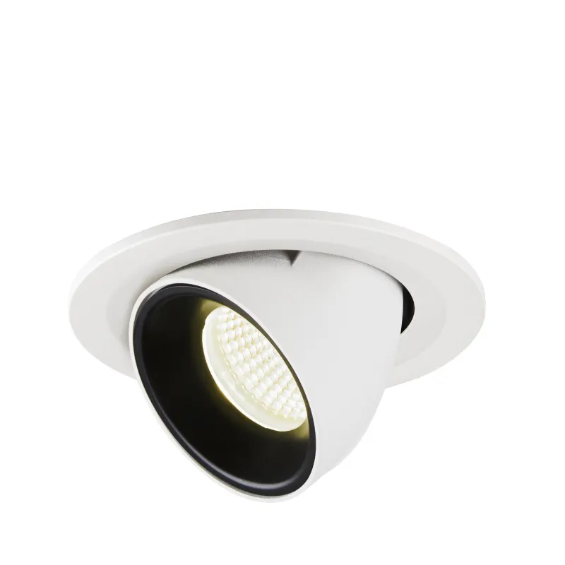 NUMINOS® GIMBLE S, encastré de plafond intérieur, 40 deg , blanc/noir, LED, 8,6W, 4000K