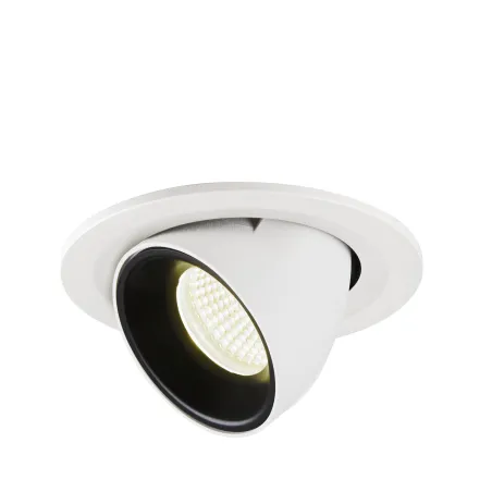 NUMINOS® GIMBLE S, encastré de plafond intérieur, 40 deg , blanc/noir, LED, 8,6W, 4000K